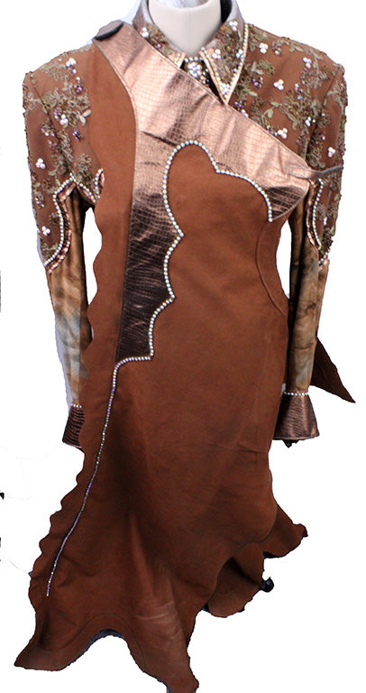 Western Set Show Season Copper Jacket, Pants, Chaps and Saddle Blanket