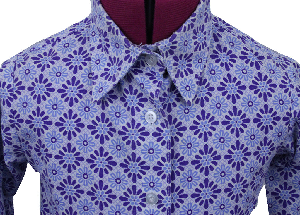 Shirt Scintilla Purple and Blue Sunburst