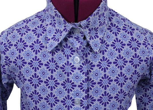 Shirt Scintilla Purple and Blue Sunburst