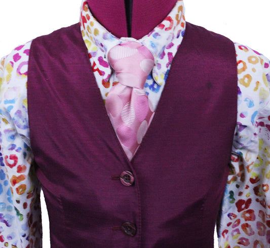 Vest Issued By Ellie May Magenta Sateen