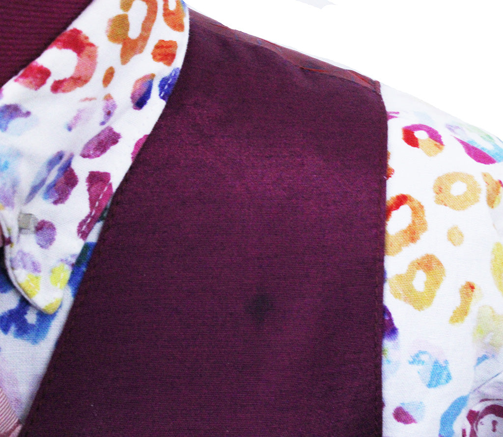 Vest Issued By Ellie May Magenta Sateen