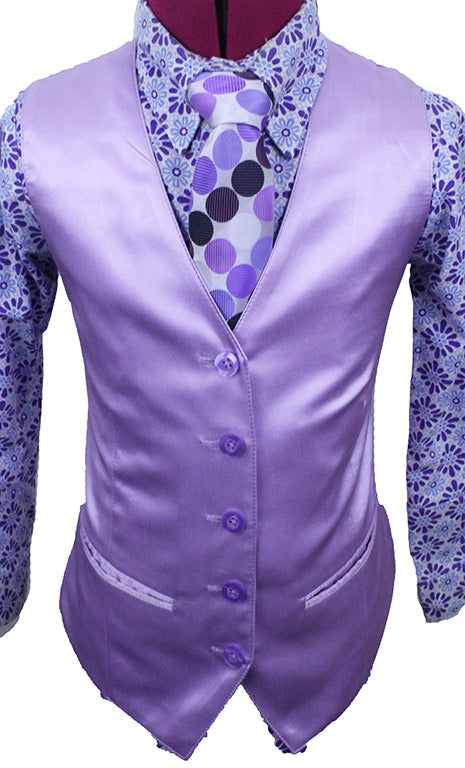 Vest Issued By Ellie May Lavender Satin