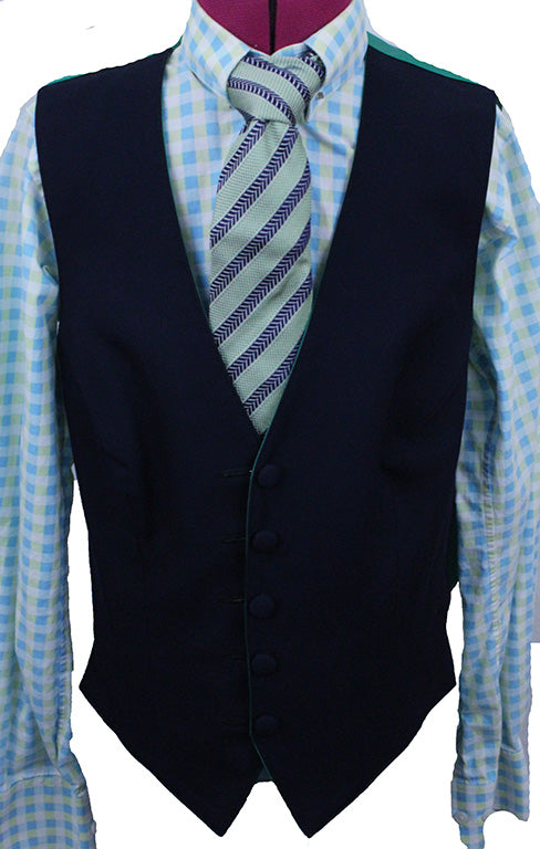 Vest Custom Reversible Emerald and Navy