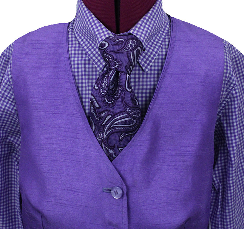 Vest Custom Lavender Silk