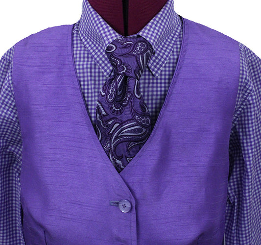 Vest Custom Lavender Silk