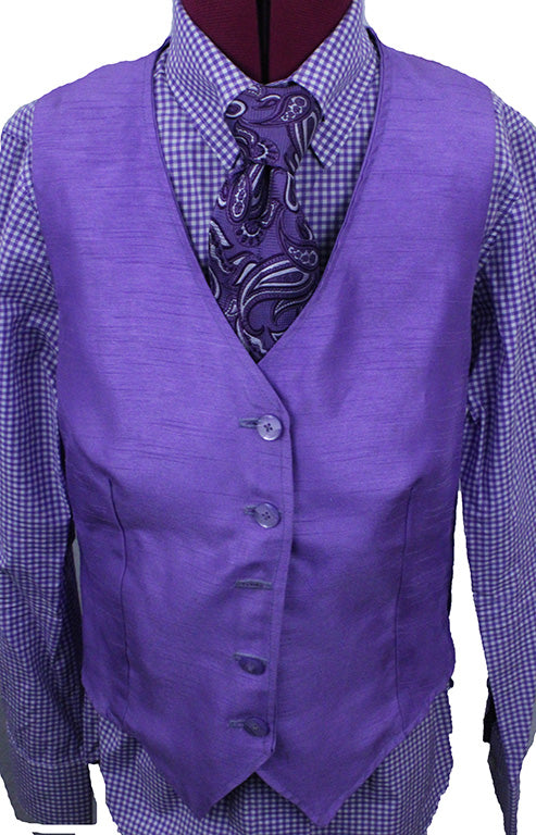 Vest Custom Lavender Silk