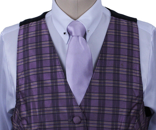 Vest Scintilla Purple Plaid