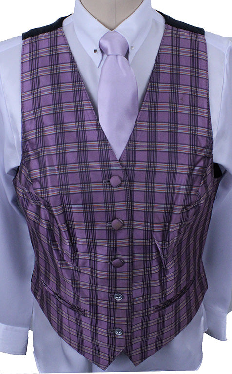 Vest Scintilla Purple Plaid