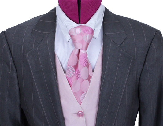 Day Suit DeRegnaucourt Taupe with Pink Pinstripe