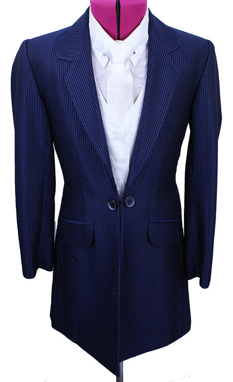Day Suit Marsha DeArriaga Bright Navy Pinstripe Sheen