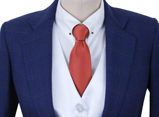 Day Suit Frierson Medium Blue with Rust Windowpane