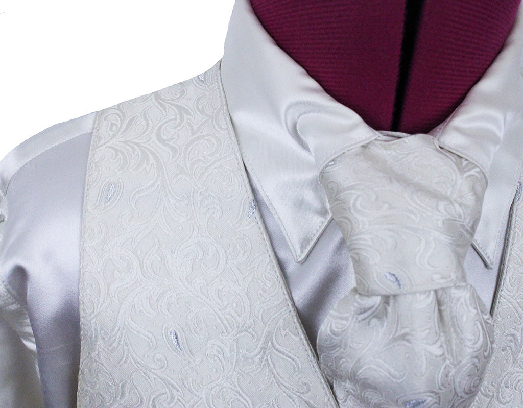 Shirt and Vest Combination DeRegnaucourt Ivory Paisley and BB Satin Shirt