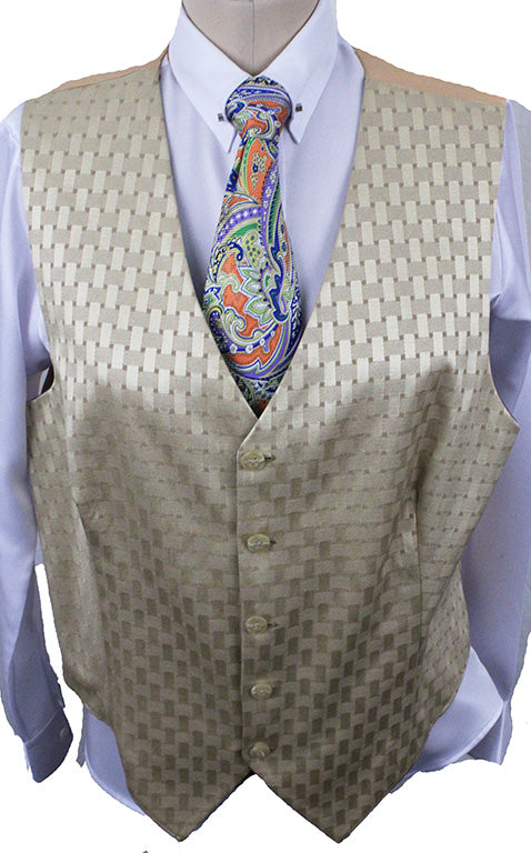 Vest Reversible Gold Box Check