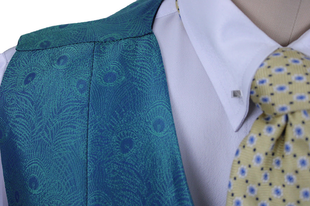 Vest Top Shelf Teal Peacock Pattern