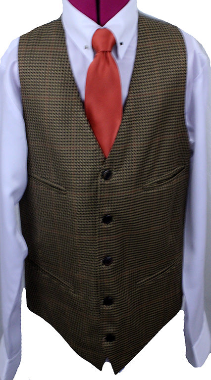 Vest Carl Meyers Gold Houndstooth with Red Windowpane