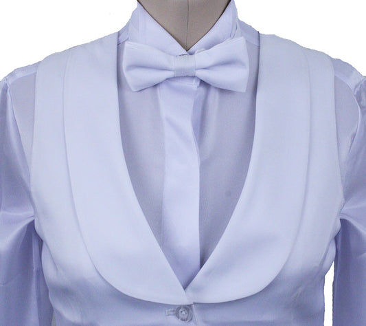 BRAND NEW! Formal Set Issued By Ellie May White Satin 35