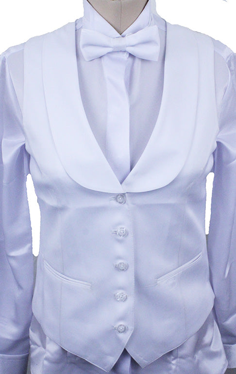 BRAND NEW! Formal Set Issued By Ellie May White Satin 35