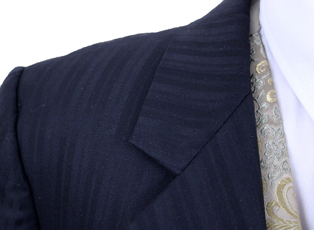 Day Suit Show Season Black Dual Shadow Stripe