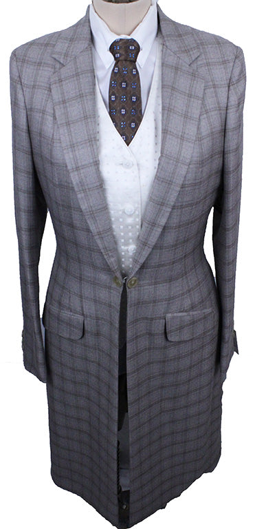 BRAND NEW! Show Season Taupe Windowpane Day Suit