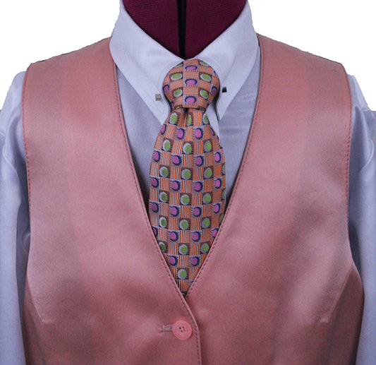 Vest Issued By Ellie May Peach Satin