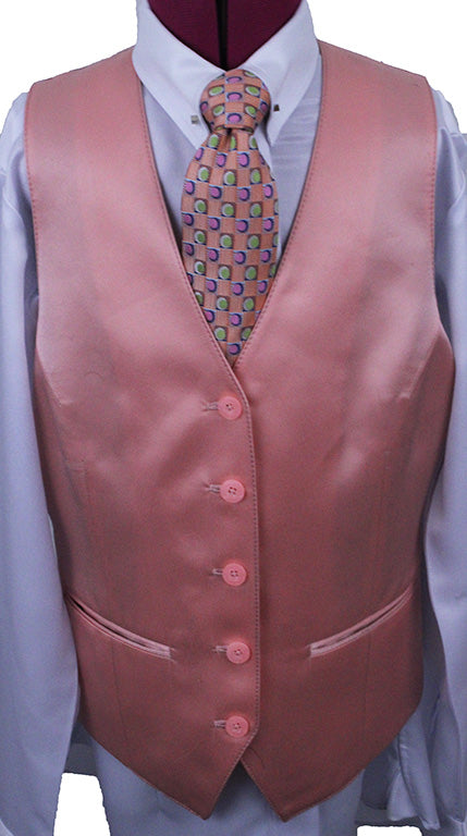 Vest Issued By Ellie May Peach Satin