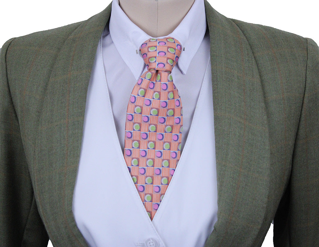 Day Coat Marsha DeArriaga Sage with Tangerine Windowpane