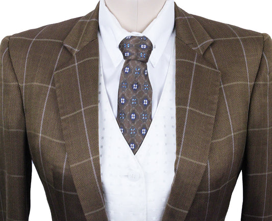 Day Coat Show Season Bronze with Cream Windowpane