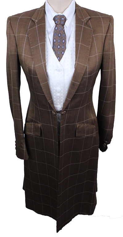 Day Coat Show Season Bronze with Cream Windowpane