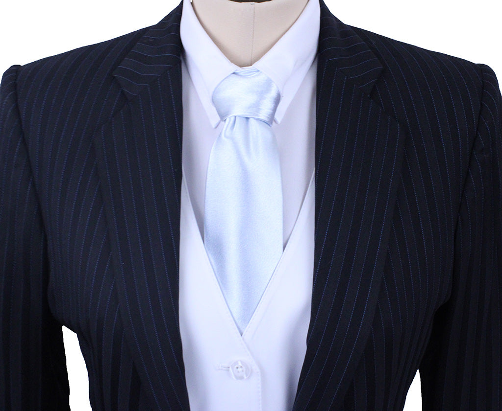 Day Suit Show Season Black Shadow Stripe with Blue Pinstripe
