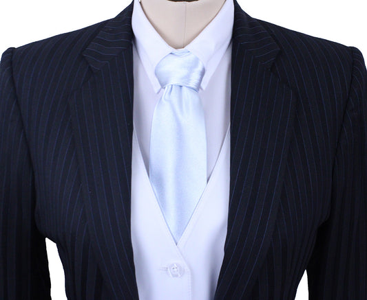 Day Suit Show Season Black Shadow Stripe with Blue Pinstripe