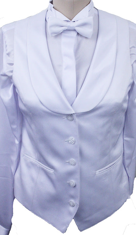 BRAND NEW! Issued By Ellie May White Satin Formal Set