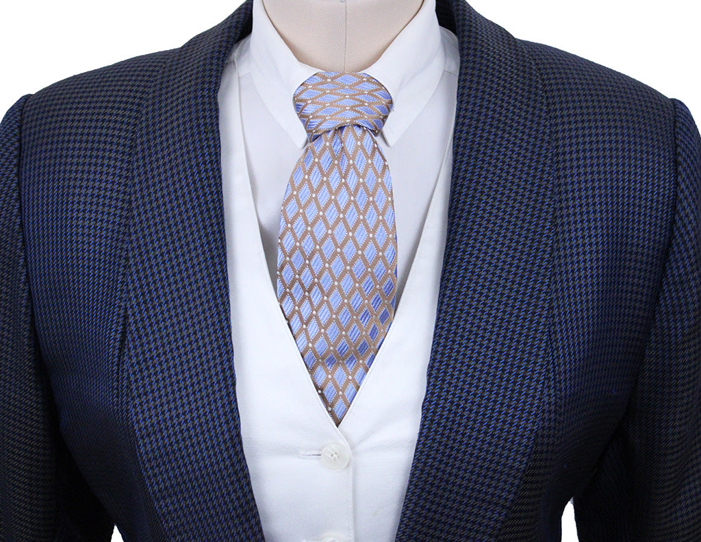 Day Coat Marsha DeArriaga Navy with Sage Houndstooth