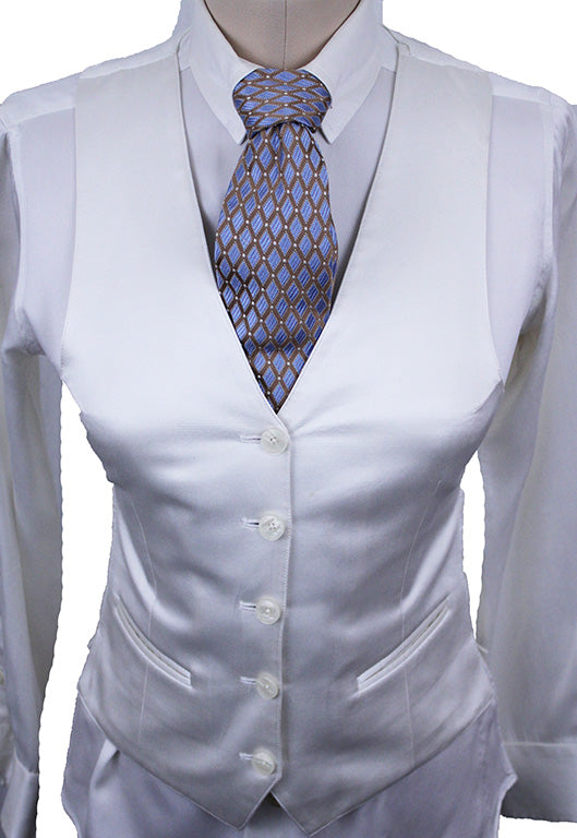 Vest and Shirt Combination DeRegnaucourt Ivory Satin