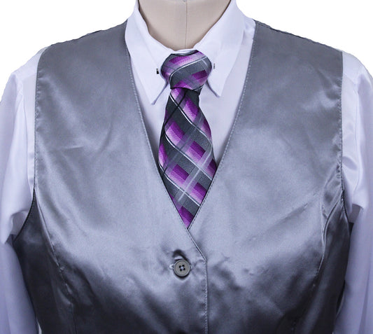 Vest Scintilla Silver Satin