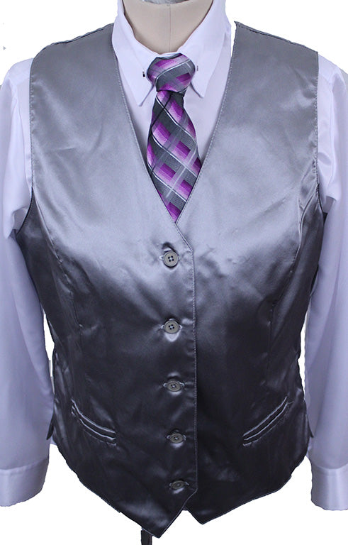Vest Scintilla Silver Satin
