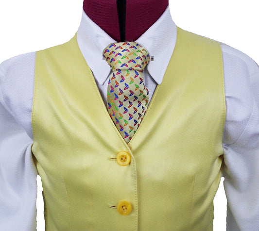 Vest Issued By Ellie May Yellow Satin