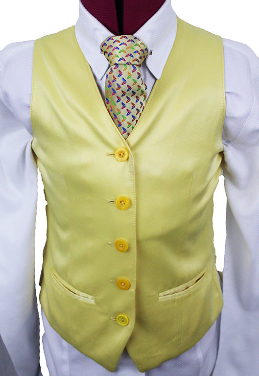 Vest Issued By Ellie May Yellow Satin
