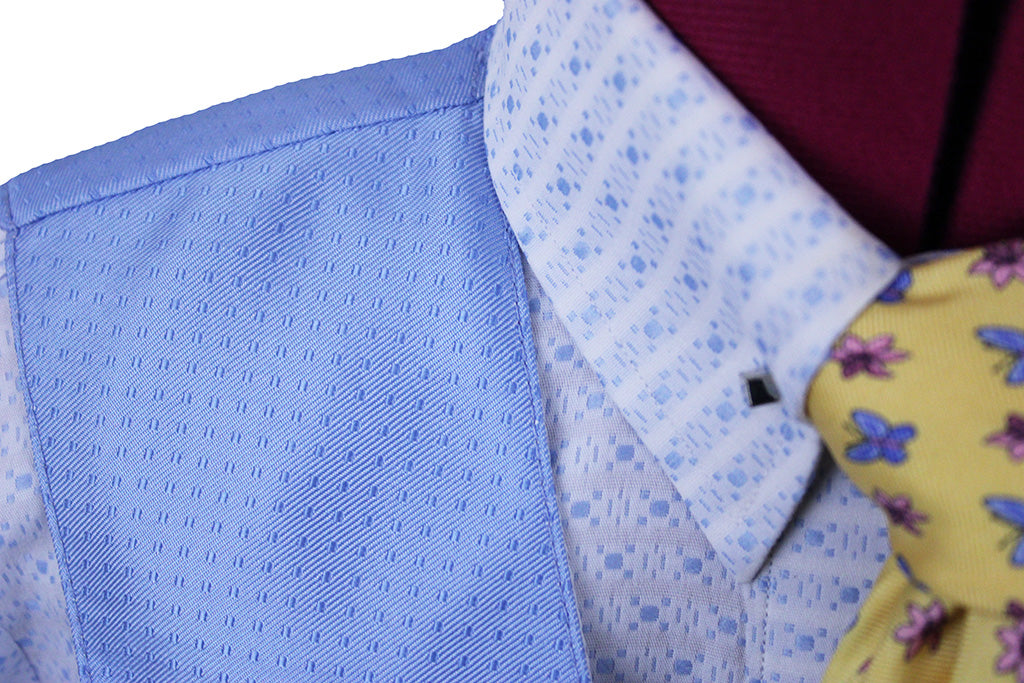 Vest Sterling Light Blue Dot Sheen