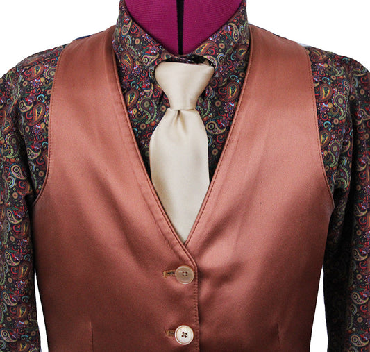 Vest DeRegnaucourt Orange Satin