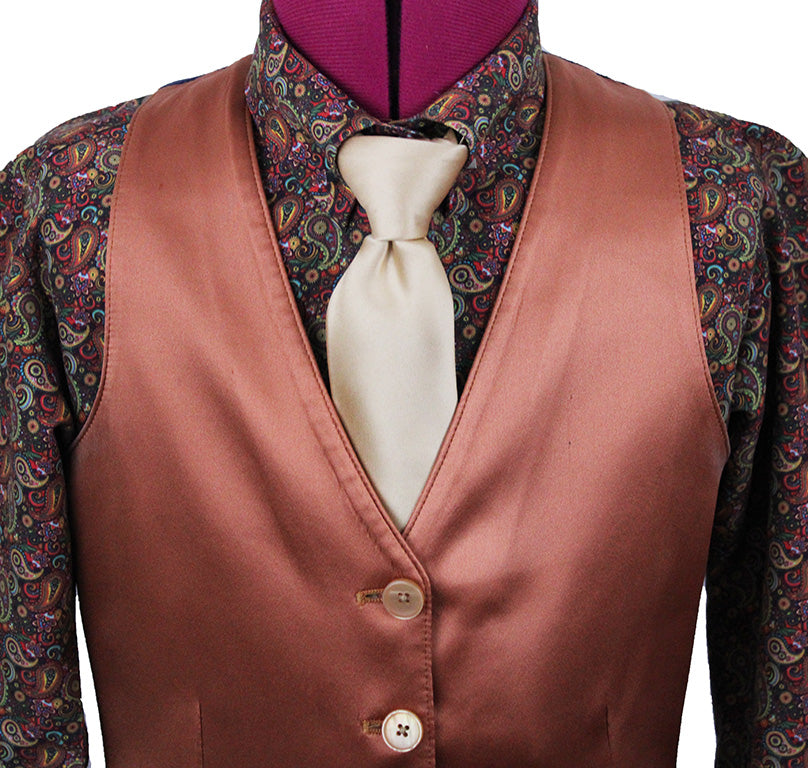 Vest DeRegnaucourt Orange Satin