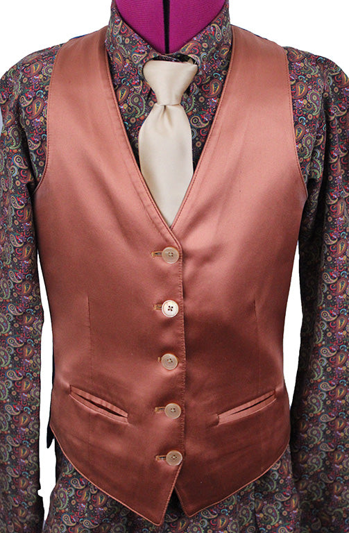 Vest DeRegnaucourt Orange Satin