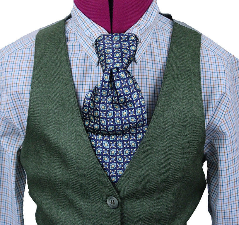 Vest Becker Brothers Olive Herringbone