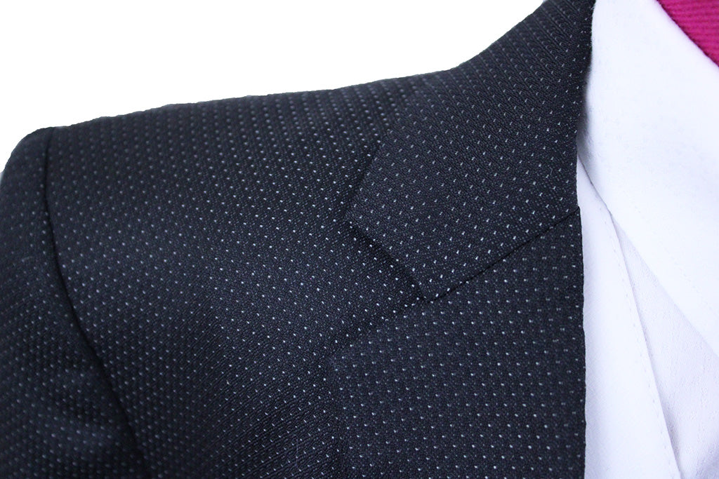 Day Suit Show Season Black with White Dot