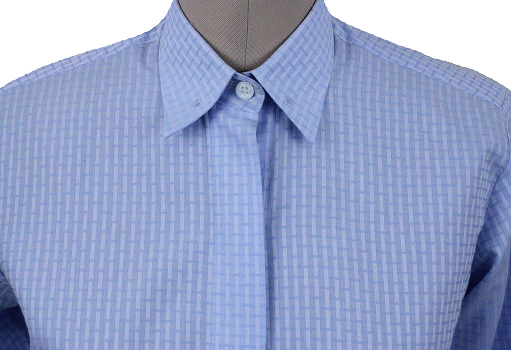 Shirt Issued By Ellie May Light Blue Geometric