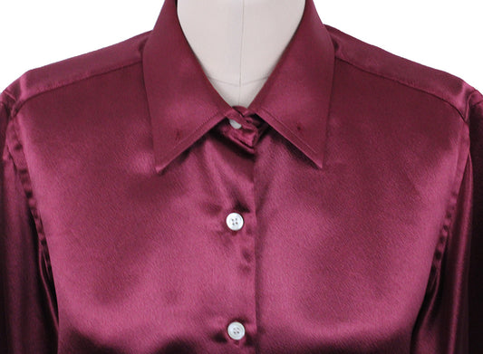 Shirt Show Season Maroon Satin