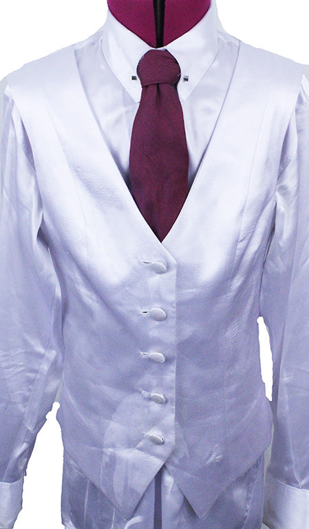 Shirt and Vest Combination Marsha DeArriaga White Sateen