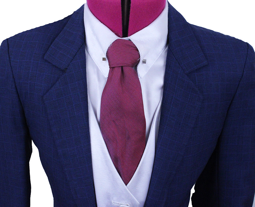 Day Suit Marsha DeArriaga Navy Box Plaid with Light Blue Windowpane
