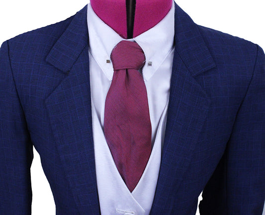 Day Suit Marsha DeArriaga Navy Box Plaid with Light Blue Windowpane