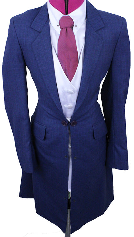 Day Suit Marsha DeArriaga Navy Box Plaid with Light Blue Windowpane