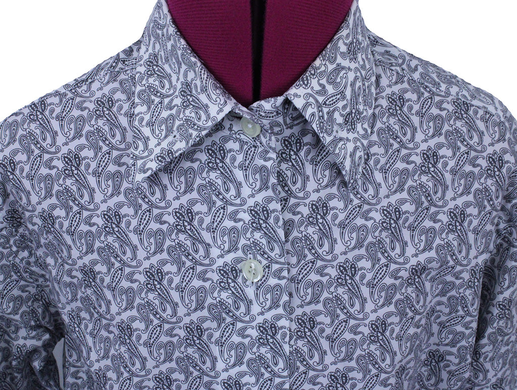 Shirt Show Season Black and White Paisley